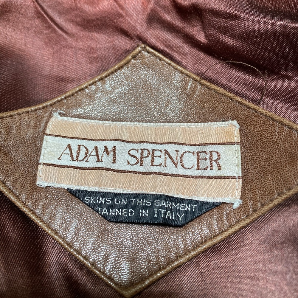 Brown Leather Aviator Bomber Jacket - image 5